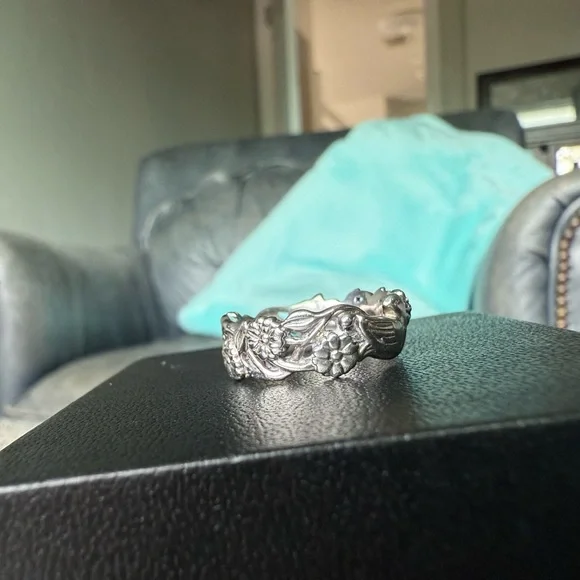 Artcarved brand vintage rare 14k, Ruby, SS and Gold Heart Ring size 6 - Picture 8 of 15